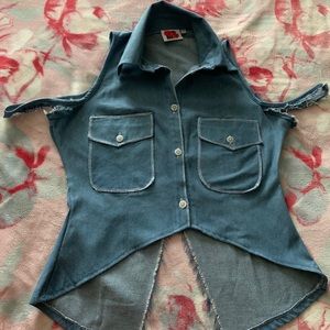 Denim fashion blouse
